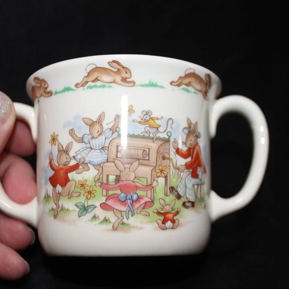 Vintage 1936 Royal Doulton “Bunnykins” Bowl/Cup Set Fine Bone China